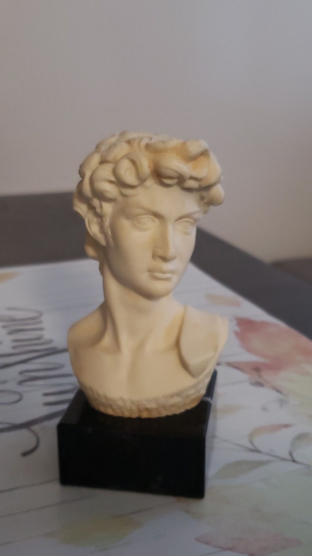 Vintage Statue Art Sculpture Michelangelo's David Bust G. Carusi