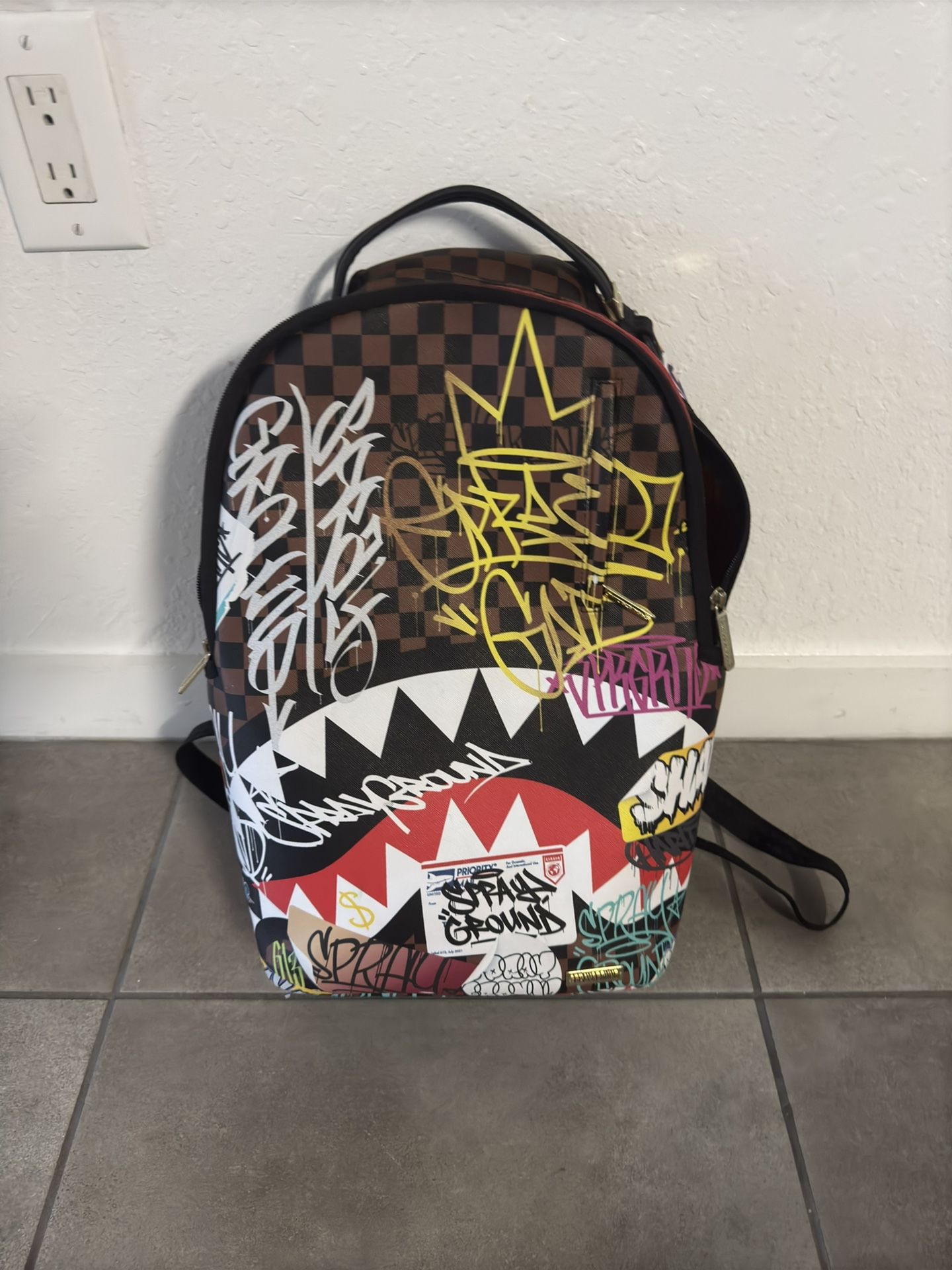 Spray Ground Backpack SPRAYGROUND• NYC/TY0/ETH /LAX/MIA/LR/HKG/MXP/DX8