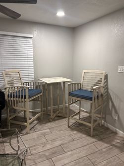Tall table and chairs