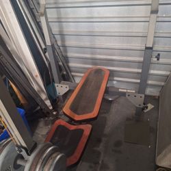 Heavy Duty Weight Bench With Lat Pully And Weights