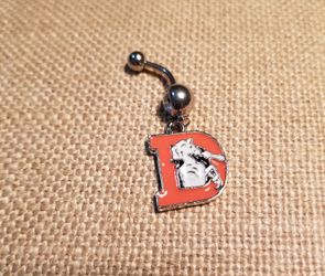 Denver bronco belly button ring