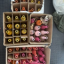 55 multi colored painted wine bottles