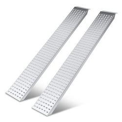 Multifunctional Steel Loading Ramp w/Anti-Slip Holes 63 x 8.86 x 7.57 in.