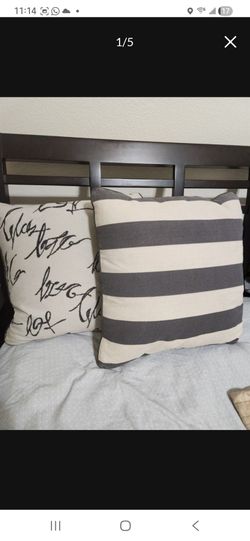 Two 20×20 accent pillows