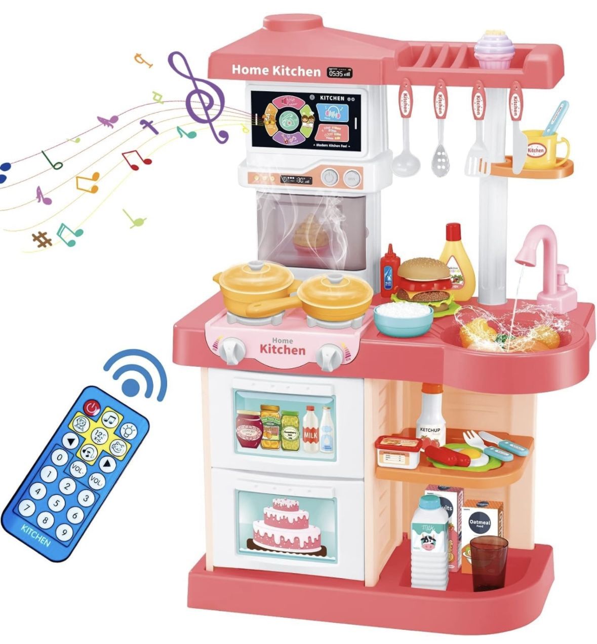 NIB- Kitchen Play Set For Kids Pretend Playset Baker Cooking Toy Toddler Girls Boys