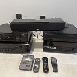 Yamaha And JVC Home Audio Receivers DVD player And Middle Channel Lot