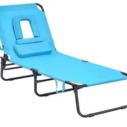 Turquoise Modern Stylish Metal Outdoor Lounge Chair