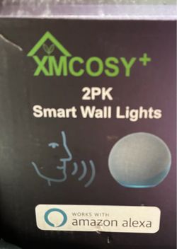 New 2 Pack Smart Wall Mounted Indoor/Outdoor SMD LED Lights Works w/ Wi-Fi Bluetooth Alexa Google Assistant New Open Box $40