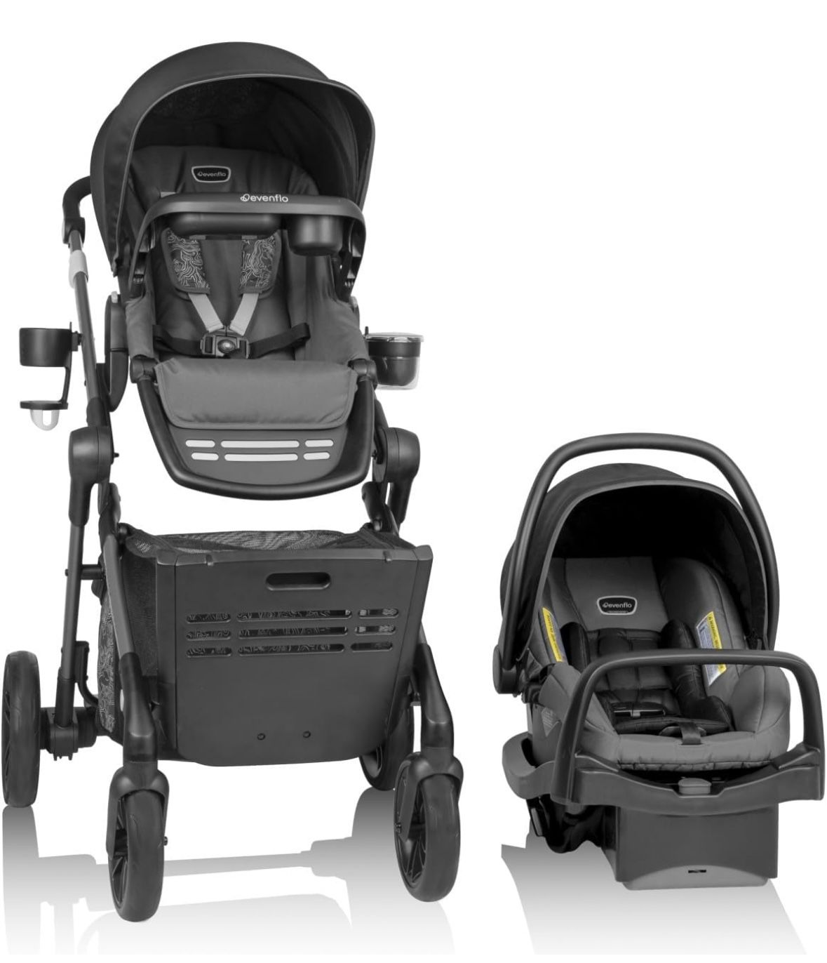 Evenflo Pivot Troop Child and Pet Modular Travel System (Rhodesboro Black)