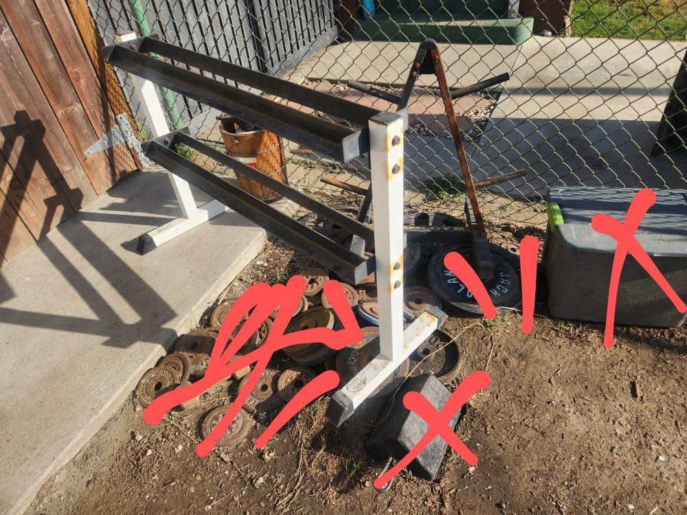 Dumbbells Rack Weight Storage Weight Tree $55 Each Please Read Ad Description