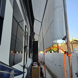 Canopy steel frame for an RV Trailer or driveway