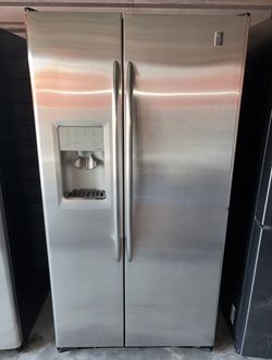 GE Stainless Steel Refrigerator And Freezer