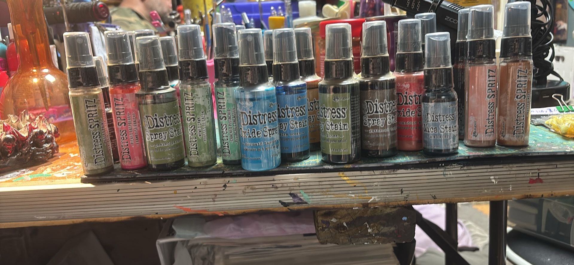 Distress Spray Stains,Oxide Spray,spritz,mica Stains, Dylusions