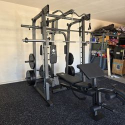 Smith Machine 2001 | Multi-Use Adj Bench | Gym Equipment | Fitness | Squat Rack | Excercise |🔴WEIGHTS AND BARBELL SOLD SEPARATELY 🔴 FREE DELIVERY 🚚