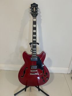 🎸 Grote Semi-Hollow Electric Guitar – Cherry Red – Excellent Condition
