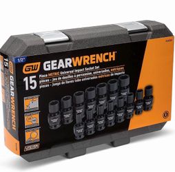GearWrench 15-Piece Metric Universal Impact Socket Set