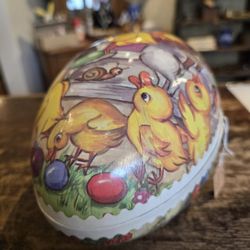 Large Vintage German Paper Mache Easter Egg