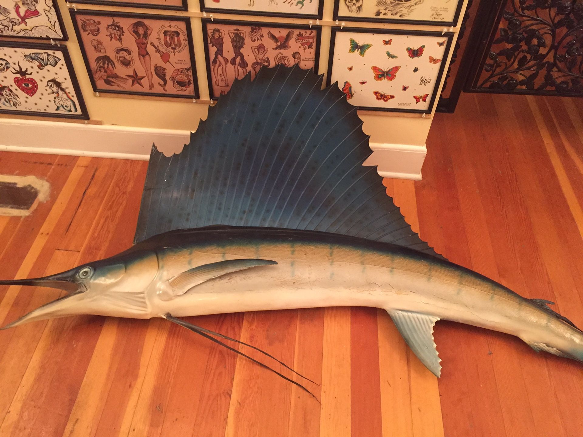 100 inch Marlin taxidermy fiberglass replica