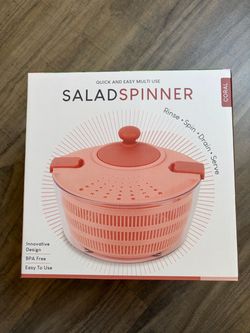 coral pink salad spinner