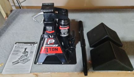 "NEW" Powerbuilt 3 Ton Jack/Jackstand and Wheel Chock Set