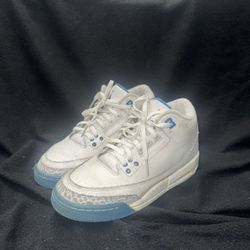 Air Jordan 3 GS – White/Blue – Vintage Condition – Size 5Y