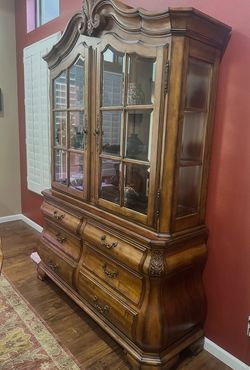 Brown wood Hutch