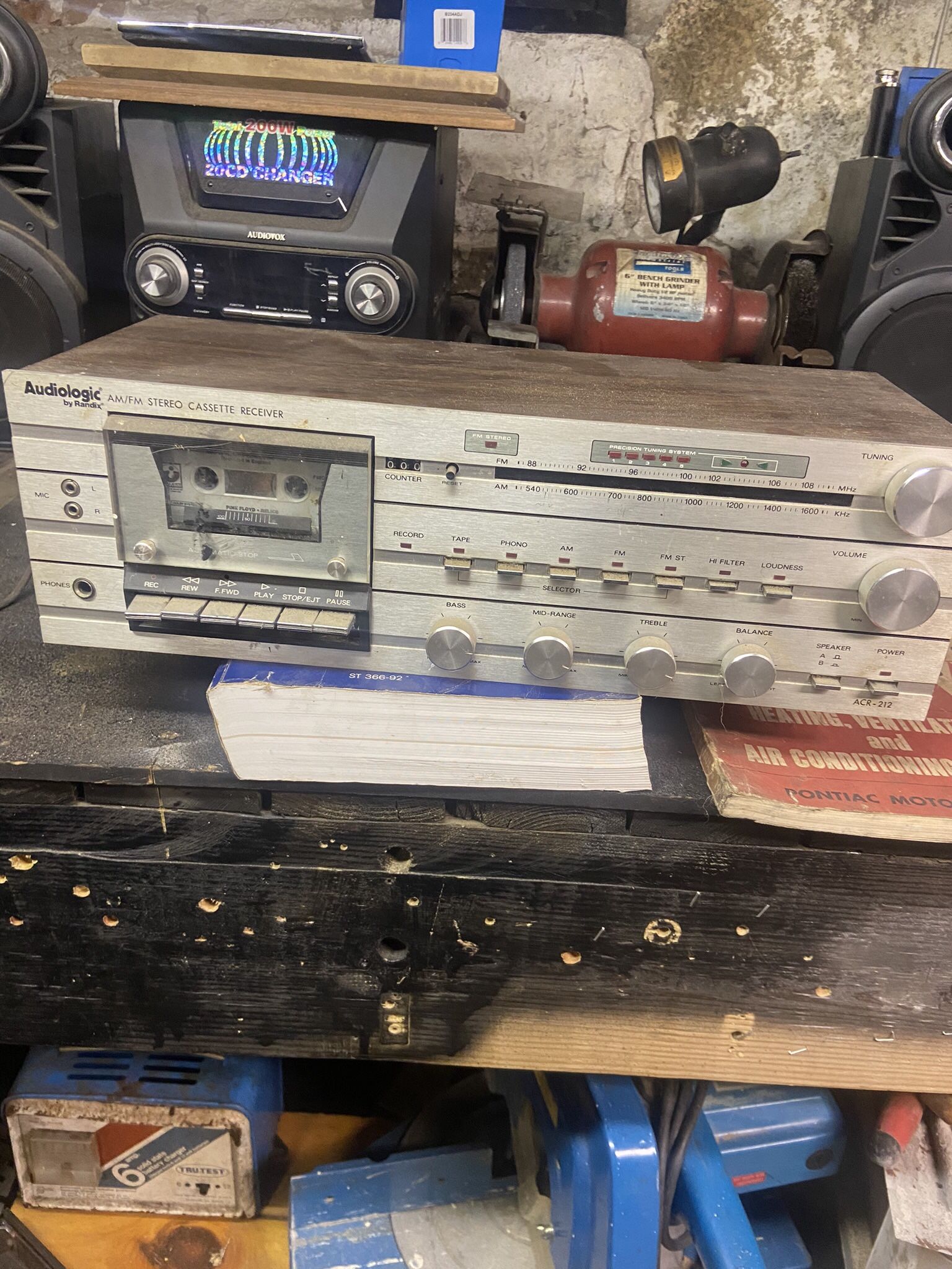 Old Audiologic Receiver With Cassette Deck