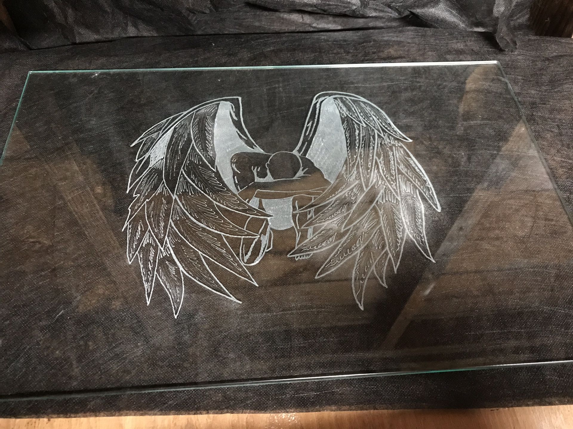 Custom glass etchings