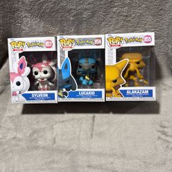 Pokemon Funko Pop Alaskan Lucario Sylveon Set
