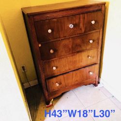 Antique Solid Wood Dresser 