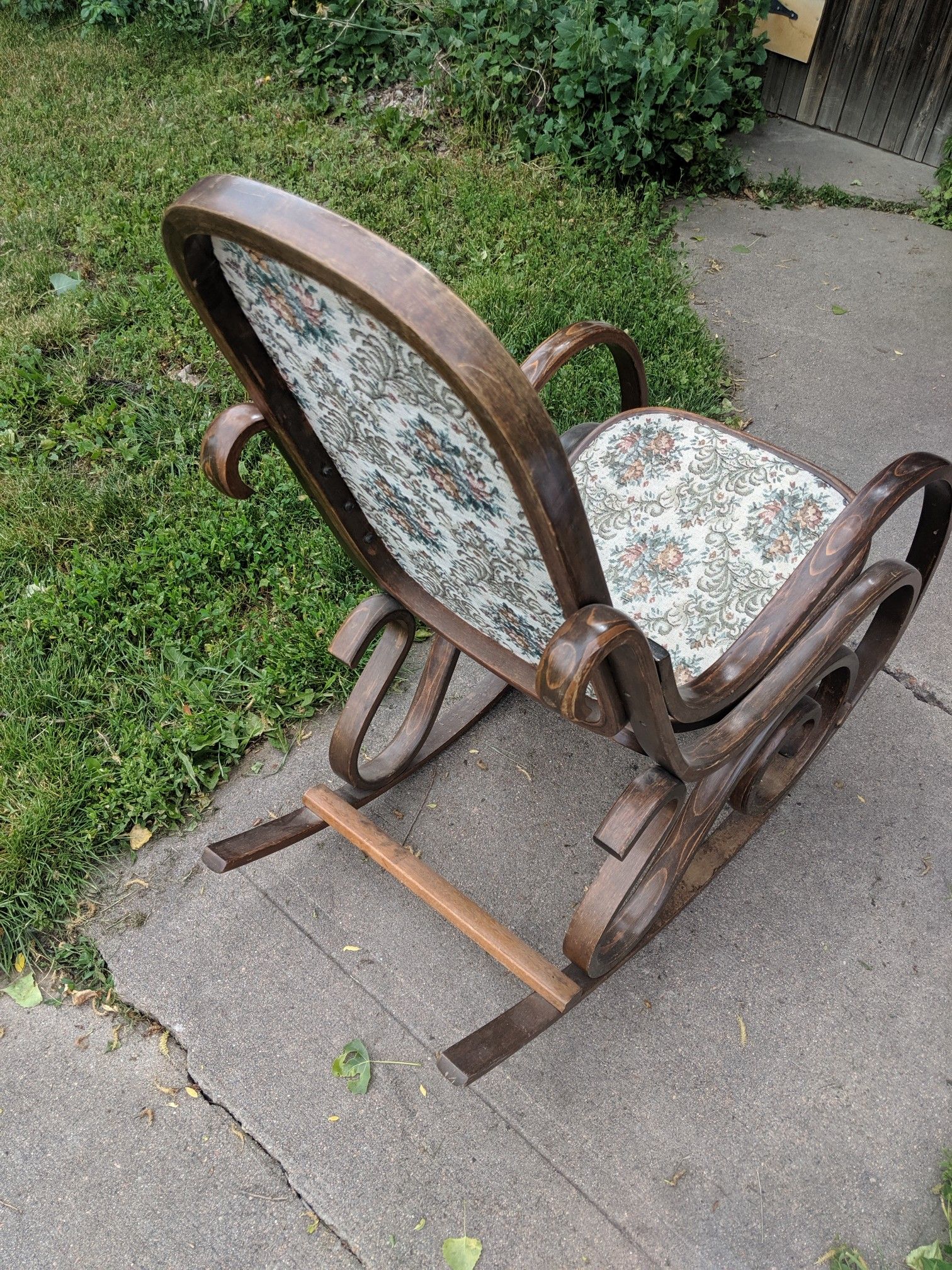 Antique wooden rocking chair