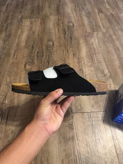 Birkenstock Arizona black suede sandals