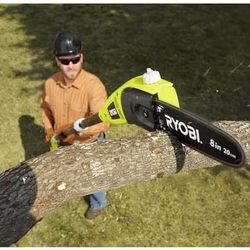  RYOBI 8"  6 Amp Pole Saw Chainsaw Up To 9ft Reach tree palm trim trimmer branches landscaping 👍 
