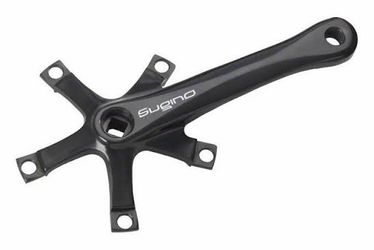 SUGINO RD2 STANDARD CRANK ARMS — BLACK & SILVER