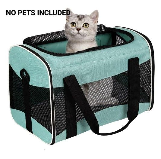 Cat Carrying Case Pet Dog Carrier Soft-Sided Cat Bag Airline Approved