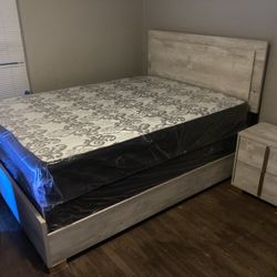 RG Furniture Queen Bedroom Set With Mattress & Box Spring