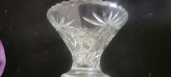 Vintage glass etched bowls