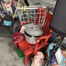 Solid Wood Red Chair 