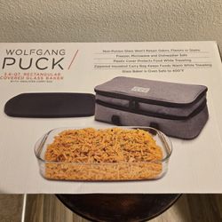 Wolfgang Puck Casseroles Glass Dish With Carry Case For Travel