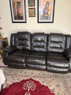 Leather Sofa 3 Seater (Set of 2)