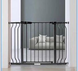 New in Box BalanceFrom Easy Walk Thru Baby and Pet Safety Gate with Hold Open and Auto Close, Graphite, 29.1"-43”W x 30"H