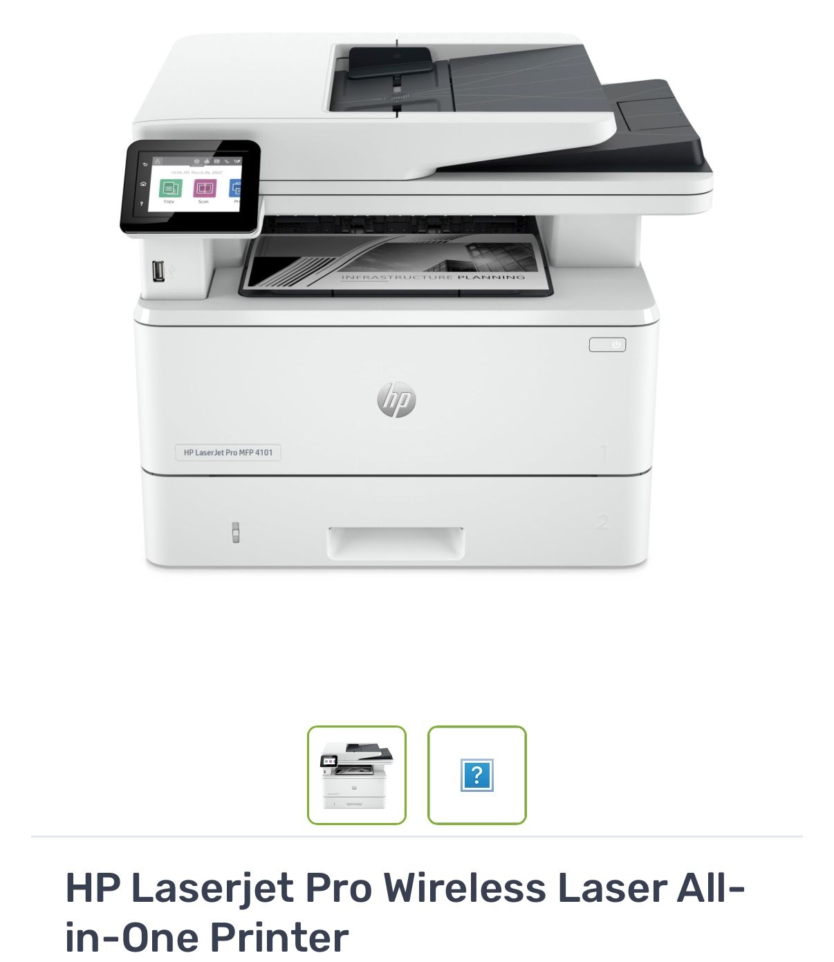 HP Laserjet Pro Wireless Laser All-in-One Printer