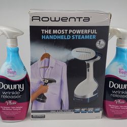 Rowenta DR81 X-CEL Steam+ 1600W Steamer DR8120 w/(2)Downy Wrinkle Releaser Plus