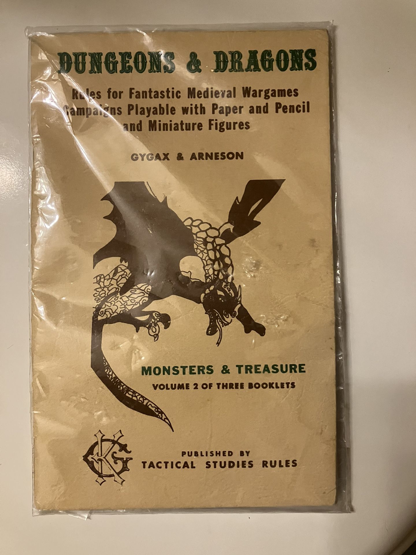 Dungeons and Dragons Monsters and Treasure Vol. 2 Of 3 Booklets No
