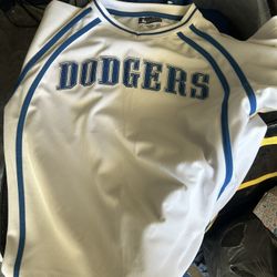 MLB Los Angeles dodgers white jersey size large as is condition