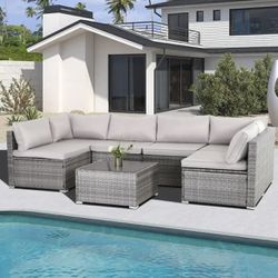 BRAND NEW 7 Piece Wicker Patio Furniture Set FREE DELIVERY 🚚 
