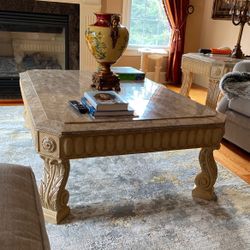 Imported Marble Top Coffee Table From Italy