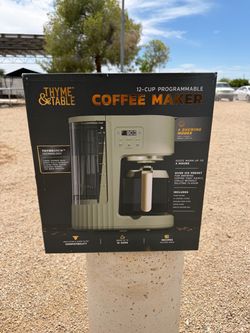 Thyme & Table 12-Cup Programmable Coffee Maker – Eucalyptus Green