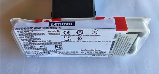 Lenovo laptop memory, 16GB DDR5-5600MHz SO-DIMM