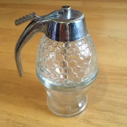 Honey Dispenser No Drip Glass No Drip Beehive Jar Maple Syrup Bottle